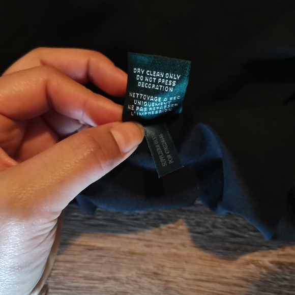 Ralph Lauren Black Sleeveless Dress With Leather Waistband Size 6 - Picture 4 of 8